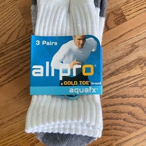 Aquafx White and Gray Athletic Socks